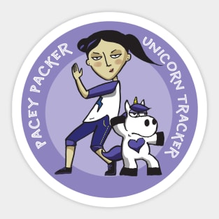 Pacey Packer Unicorn Tracker Action Pose Sticker